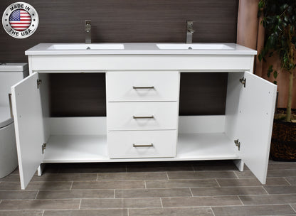 Volpa USA Rio 60" Modern Bathroom Double Sink Vanity MTD-360D-3