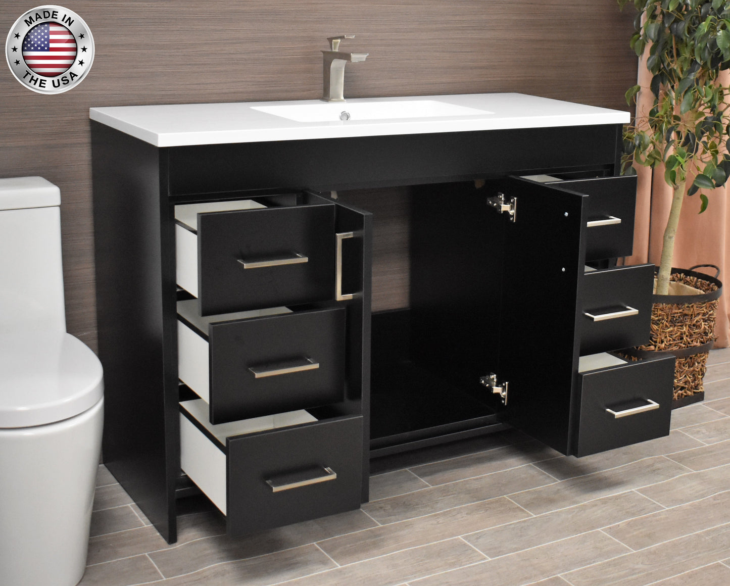 Volpa USA Rio 60" Modern Bathroom Single Sink Vanity MTD-360S-3