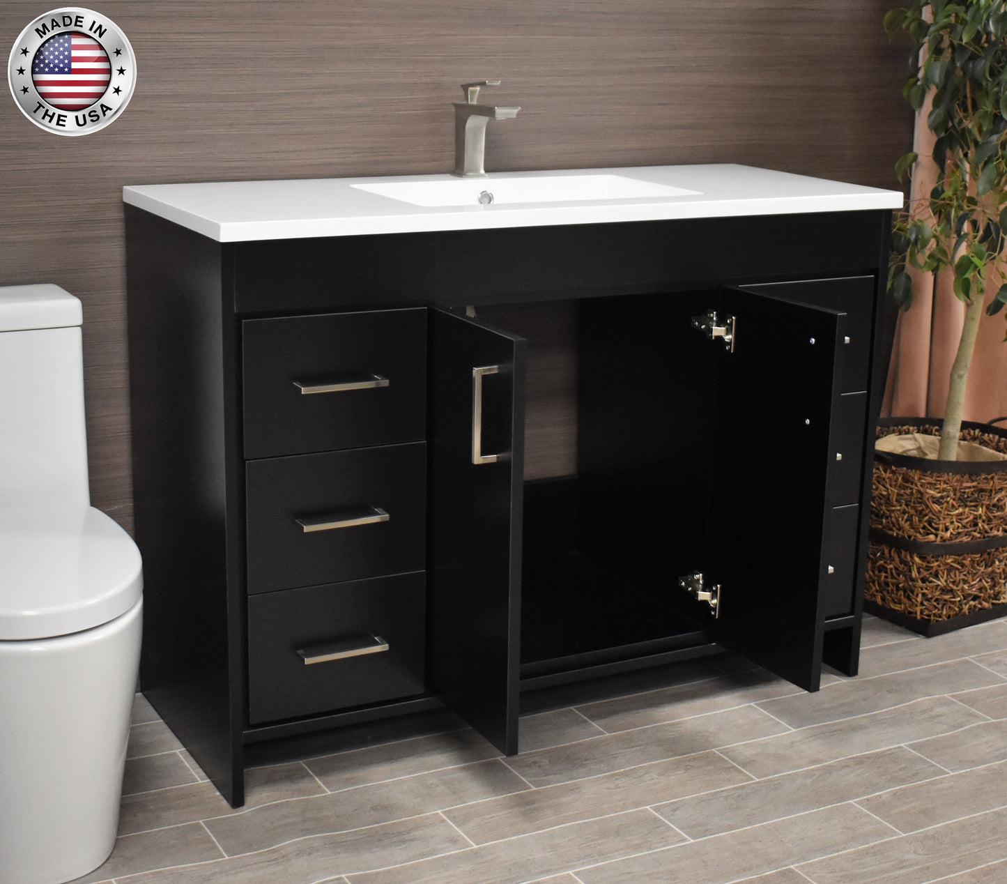 Volpa USA Rio 60" Modern Bathroom Single Sink Vanity MTD-360S-3