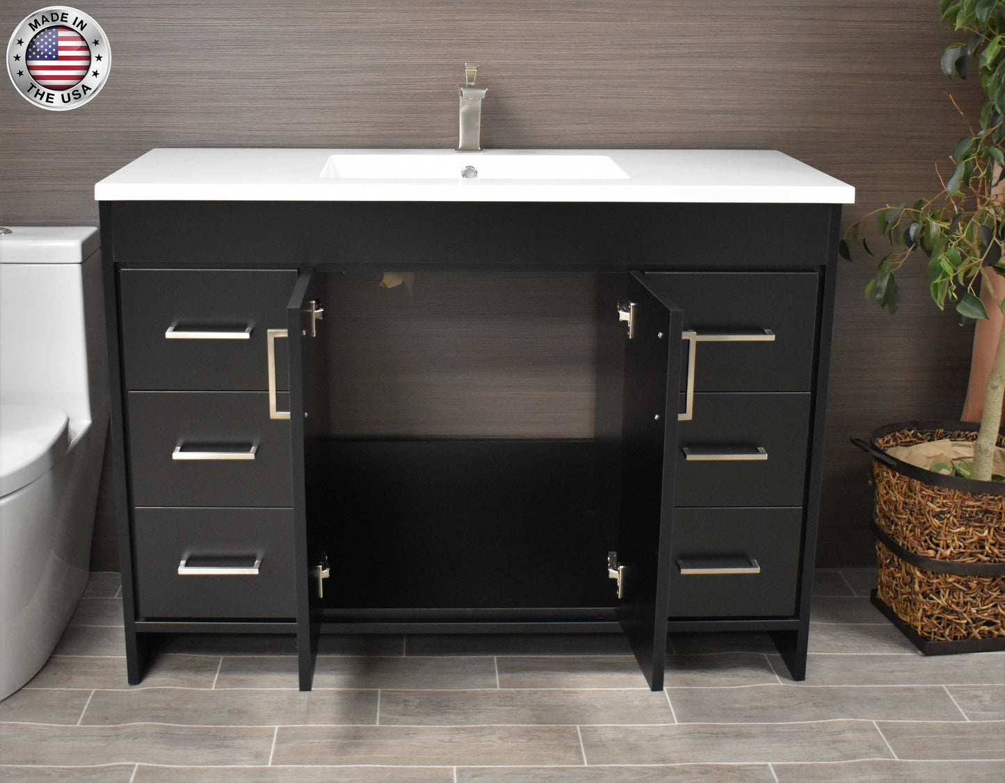 Volpa USA Rio 60" Modern Bathroom Single Sink Vanity MTD-360S-3