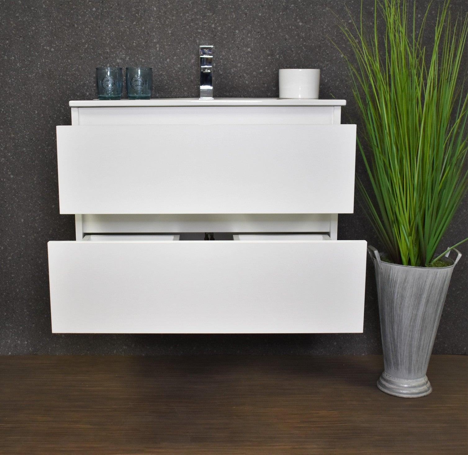 Volpa USA Salt [18D] 24" Wall-Mounted Floating Bathroom Vanity MTD-3624-P