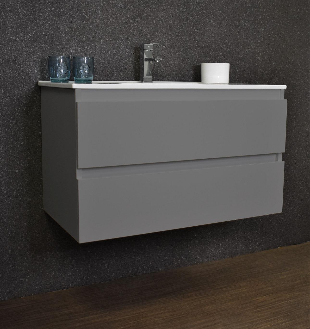 Volpa USA Salt [18D] 36" Wall-Mounted Floating Bathroom Vanity MTD-3636-P