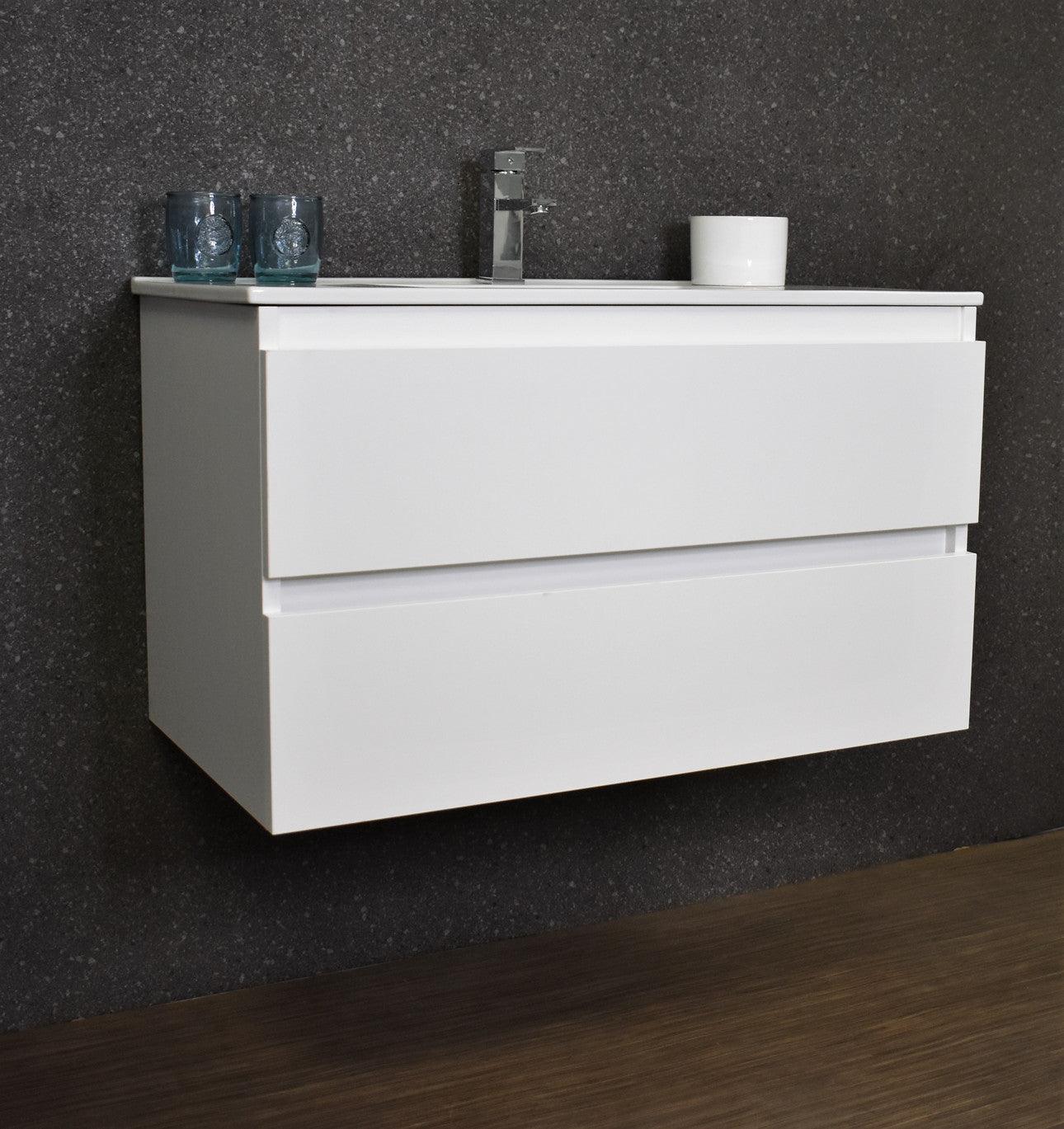 Volpa USA Salt [18D] 36" Wall-Mounted Floating Bathroom Vanity MTD-3636-P