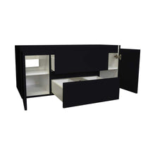 Load image into Gallery viewer, Salt [18D] 48&quot; Cabinet only MTD-3648GB-0Angle-Open---no-background_Glossy_Black