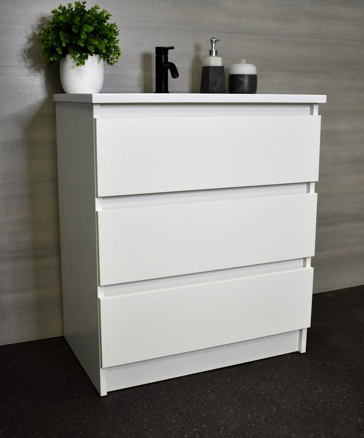Pepper 24" Vanity White MTD-3724W-AAngle-Staged