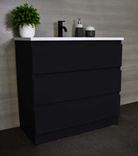 Load image into Gallery viewer, Pepper 36&quot; Vanity glossy black MTD-3736GB-AAngle-Staged_Black