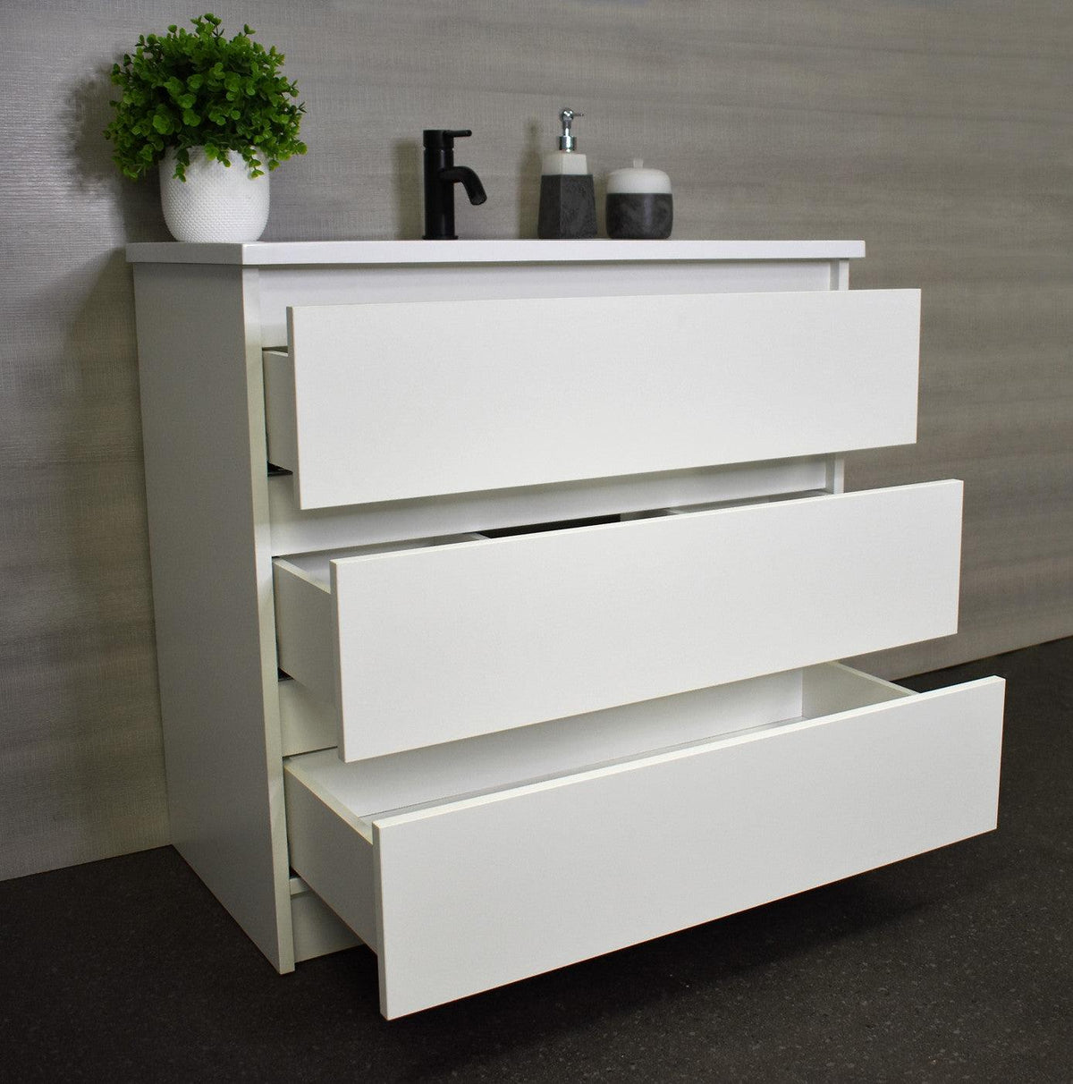 Pepper 36" Vanity glossy White MTD-3736GW-AAngle-Open-Staged