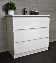 Load image into Gallery viewer, Pepper 36&quot; Vanity glossy White MTD-3736GW-AAngle-Staged_Black