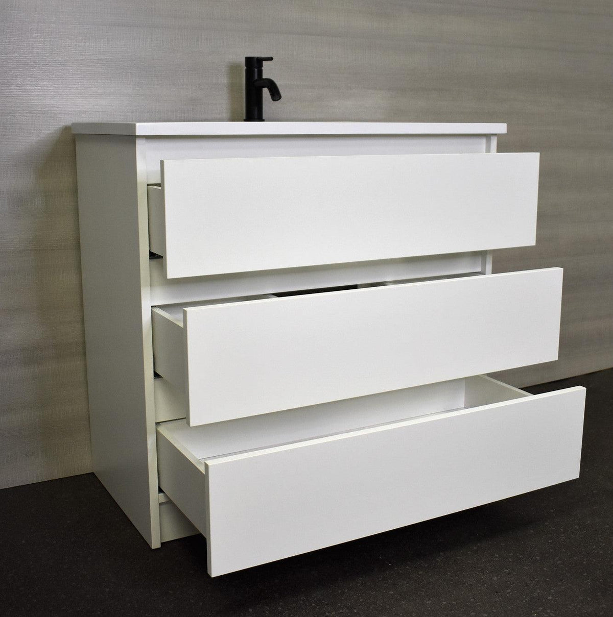 Pepper 36" Vanity White MTD-3736W-AAngle-Open