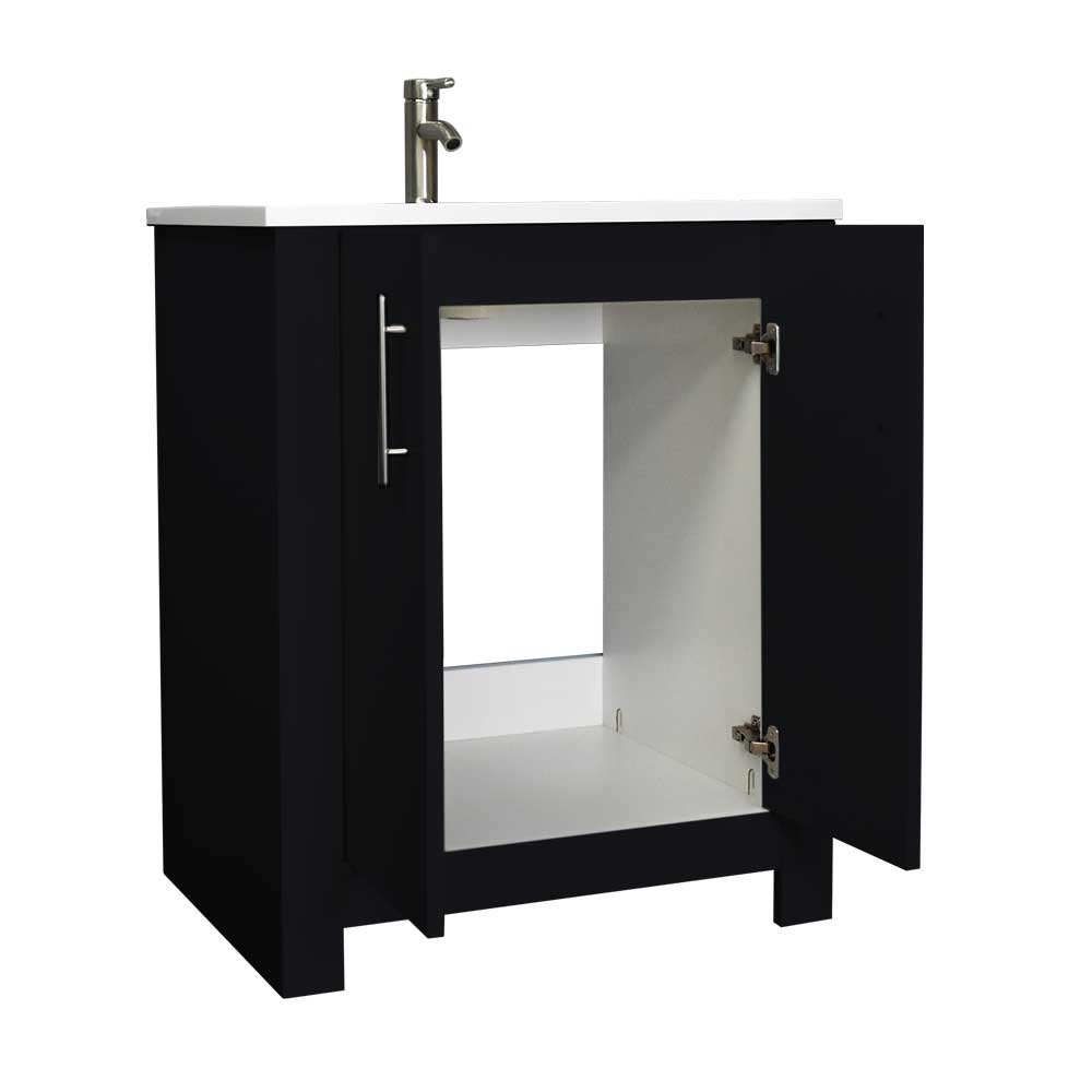 Volpa USA Austin 24" Modern Bathroom Vanity Black MTD-4224BK-14 AONB