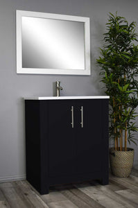 Volpa USA Austin 24" Modern Bathroom Vanity Black MTD-4224BK-14 A