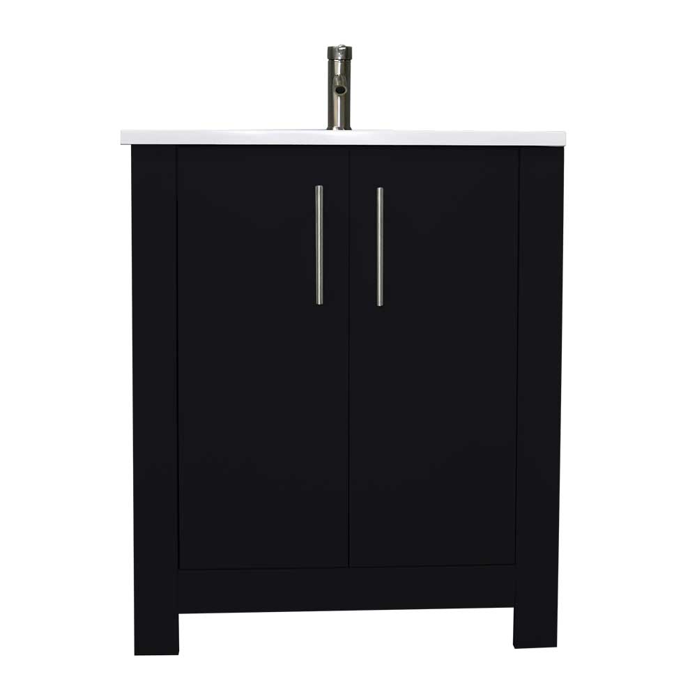 Volpa USA Austin 24" Modern Bathroom Vanity Black MTD-4224BK-14 front