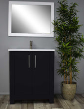 Load image into Gallery viewer, Volpa USA Austin 24&quot; Modern Bathroom Vanity Black MTD-4224BK-14 Front