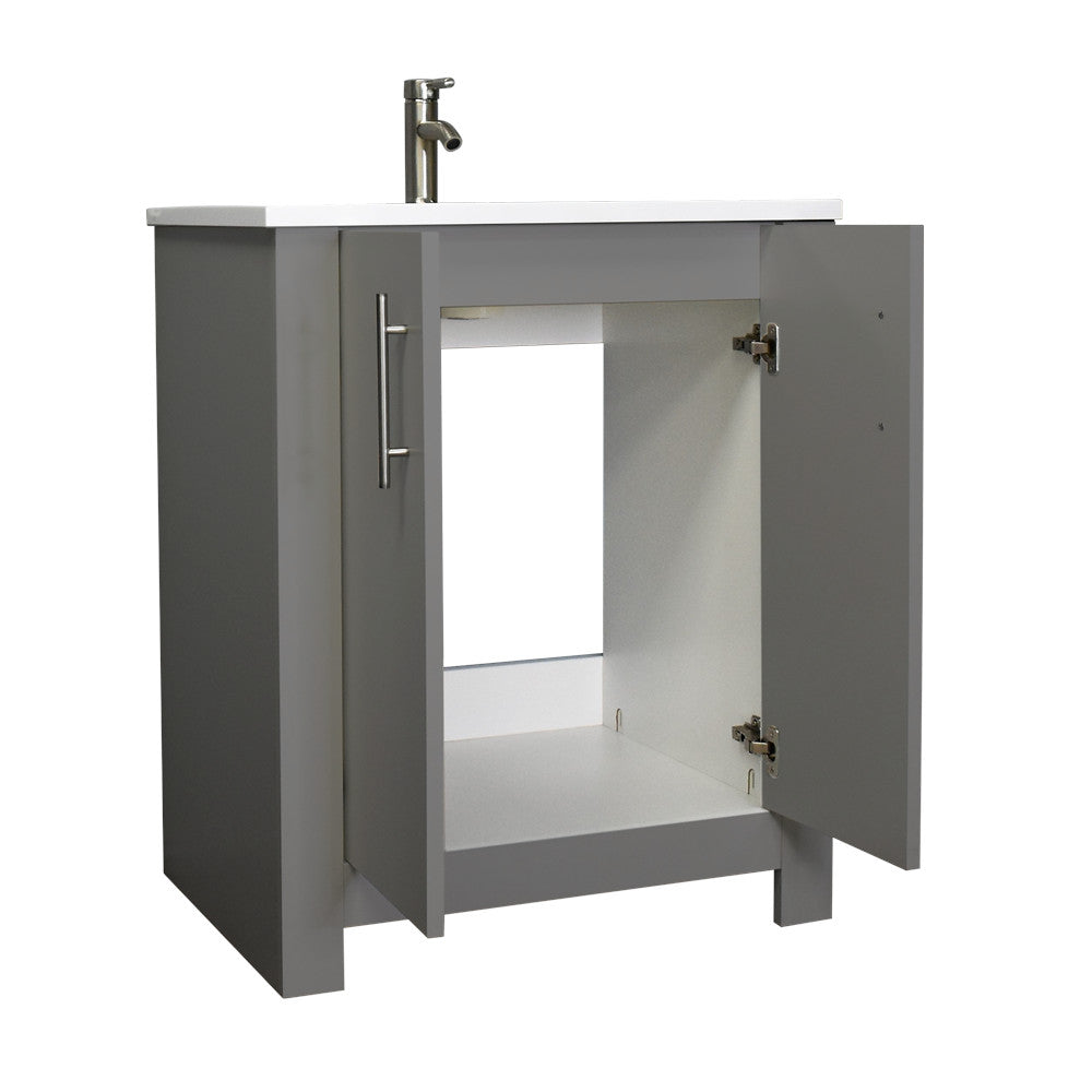 Volpa USA Austin 24" Modern Bathroom Vanity Grey MTD-422G-14 AONB