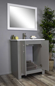 Volpa USA Austin 24" Modern Bathroom Vanity Grey MTD-422G-14 AOS