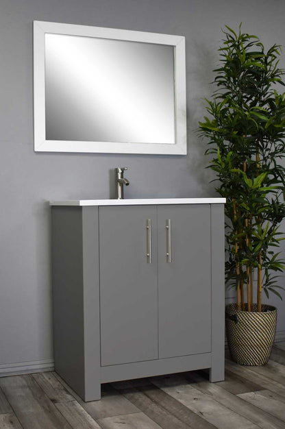 Volpa USA Austin 24" Modern Bathroom Vanity Grey MTD-422G-14 Angle