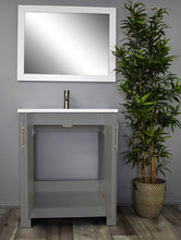 Load image into Gallery viewer, Volpa USA Austin 24&quot; Modern Bathroom Vanity Grey MTD-422G-14 Sront open