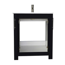 Load image into Gallery viewer, Volpa USA Austin 24&quot; Modern Bathroom Vanity Glossy Black MTD-422GB-14 front open no background