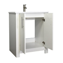 Load image into Gallery viewer, Volpa USA Austin 24&quot; Modern Bathroom Vanity Glossy White MTD-422GW-14 Angle open no back