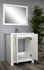 Volpa USA Austin 24" Modern Bathroom Vanity Glossy White MTD-422GW-14 Angle open