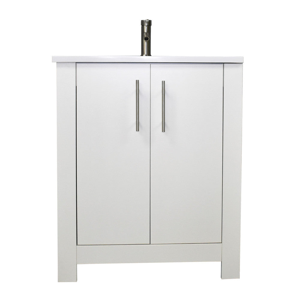 Volpa USA Austin 24" Modern Bathroom Vanity White MTD-4224W-14 Front