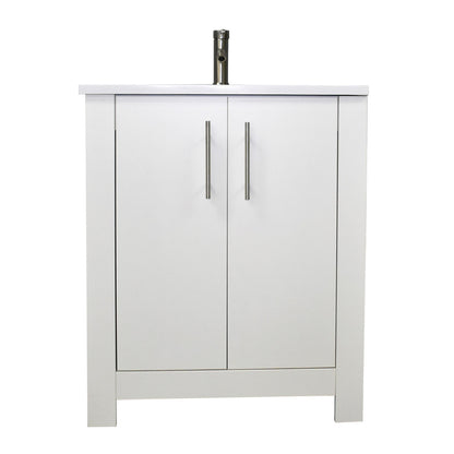 Volpa USA Austin 24" Modern Bathroom Vanity White MTD-4224W-14 Front