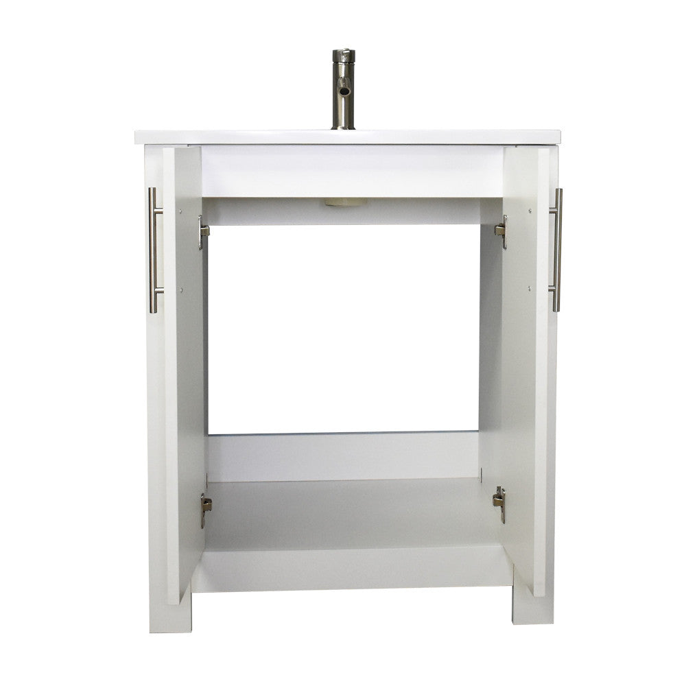 Volpa USA Austin 24" Modern Bathroom Vanity Glossy White MTD-422GW-14 front Open