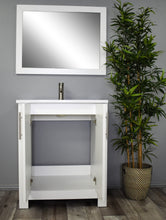 Load image into Gallery viewer, Volpa USA Austin 24&quot; Modern Bathroom Vanity Glossy White MTD-422GW-14 front open