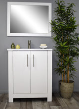 Load image into Gallery viewer, Volpa USA Austin 24&quot; Modern Bathroom Vanity Glossy White MTD-422GW-14 front Staged
