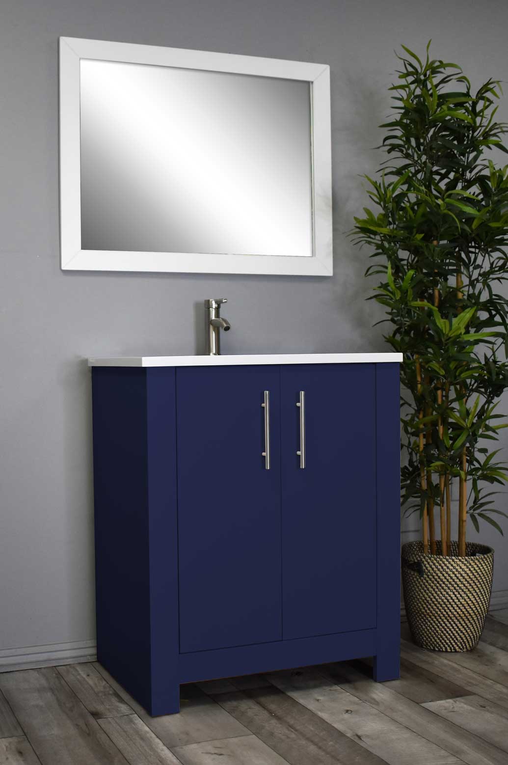 Volpa USA Austin 24" Modern Bathroom Vanity Navy MTD-422NV-14 Angle