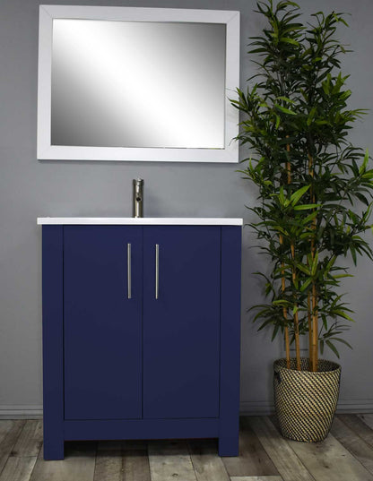 Volpa USA Austin 24" Modern Bathroom Vanity Navy MTD-422NV-14 front