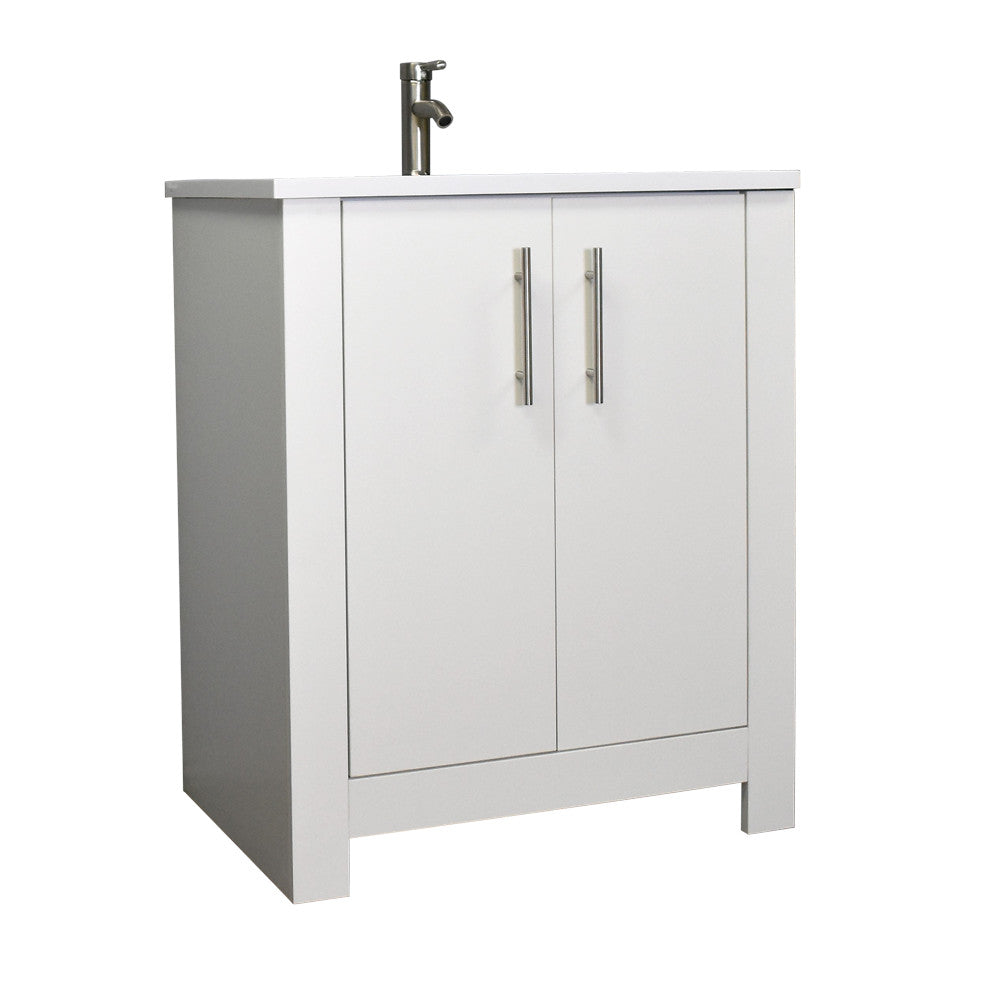 Volpa USA Austin 24" Modern Bathroom Vanity White MTD-4224W-14 ANB