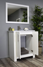 Load image into Gallery viewer, Austin 24&quot; white vanity  MTD-4224W-14Angle-Open-Staged