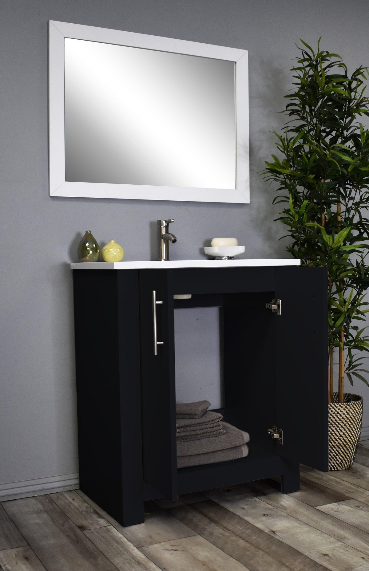 Austin 30” vanity black MTD-4230BK-14AngleOpenStaged