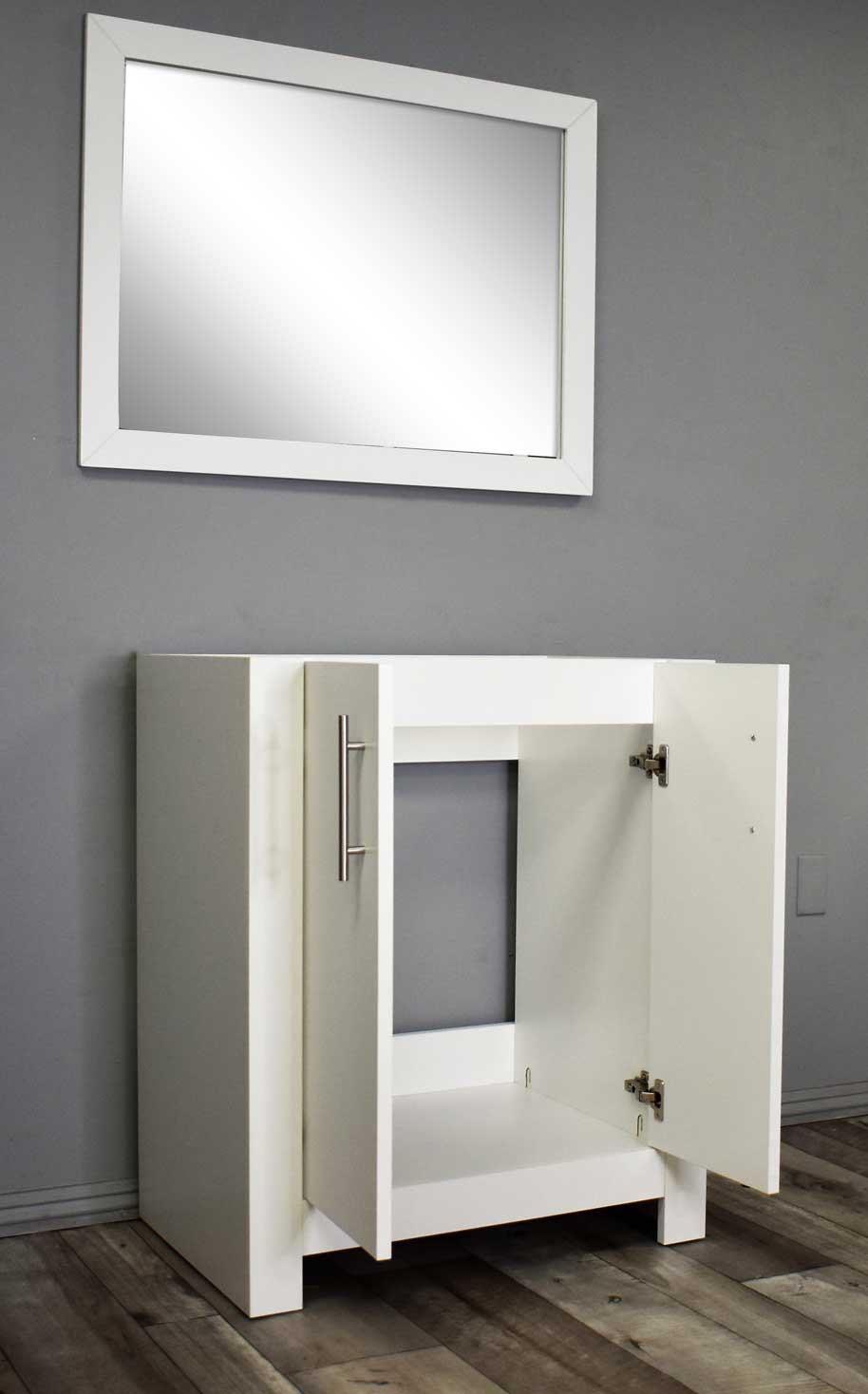 Austin 30" Vanity Cabinet only White MTD-4230W-0Angle-Open