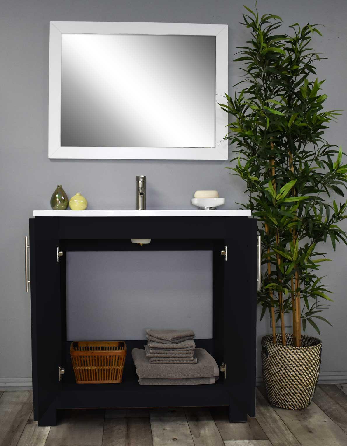 Austin 36" vanity MTD-4236BK-14Front-Open-Staged_Black
