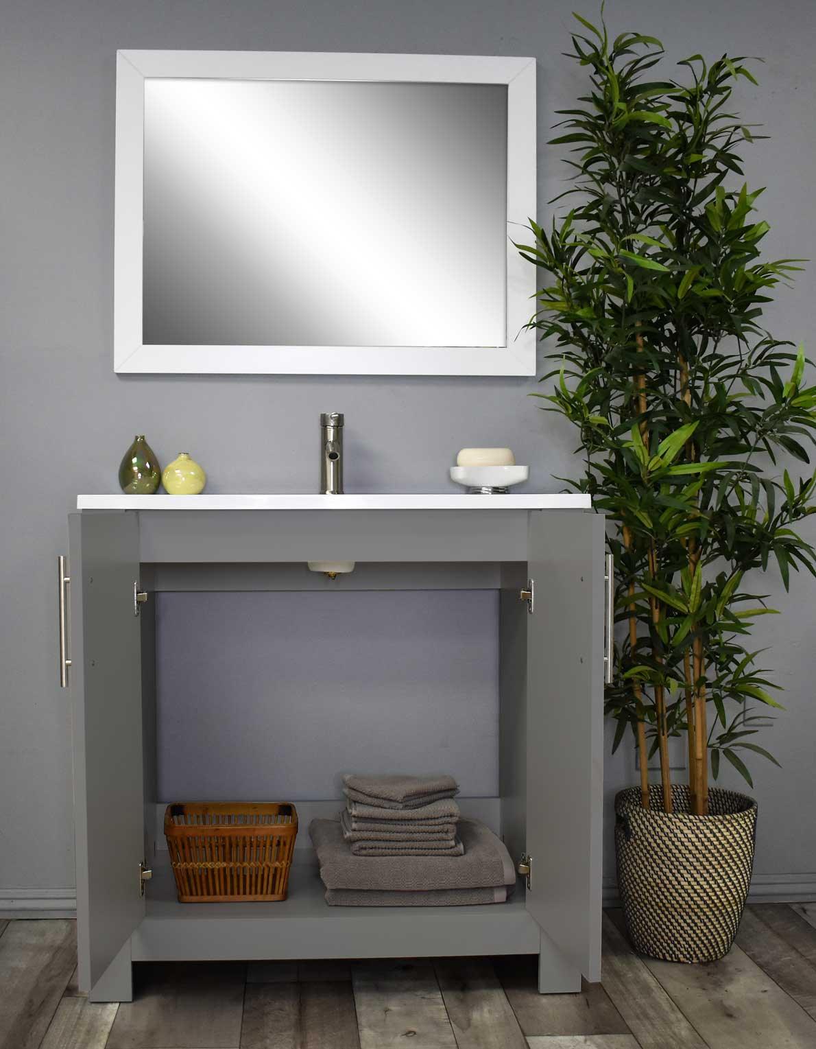 Austin 36" vanity MTD-4236G-14Front-Open-Staged_Grey
