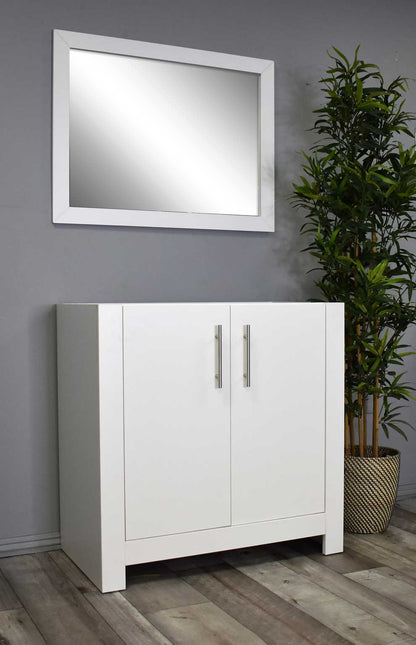 Austin 36" Vanity Cabinet only   Glossy White MTD-4236GW-0Angle