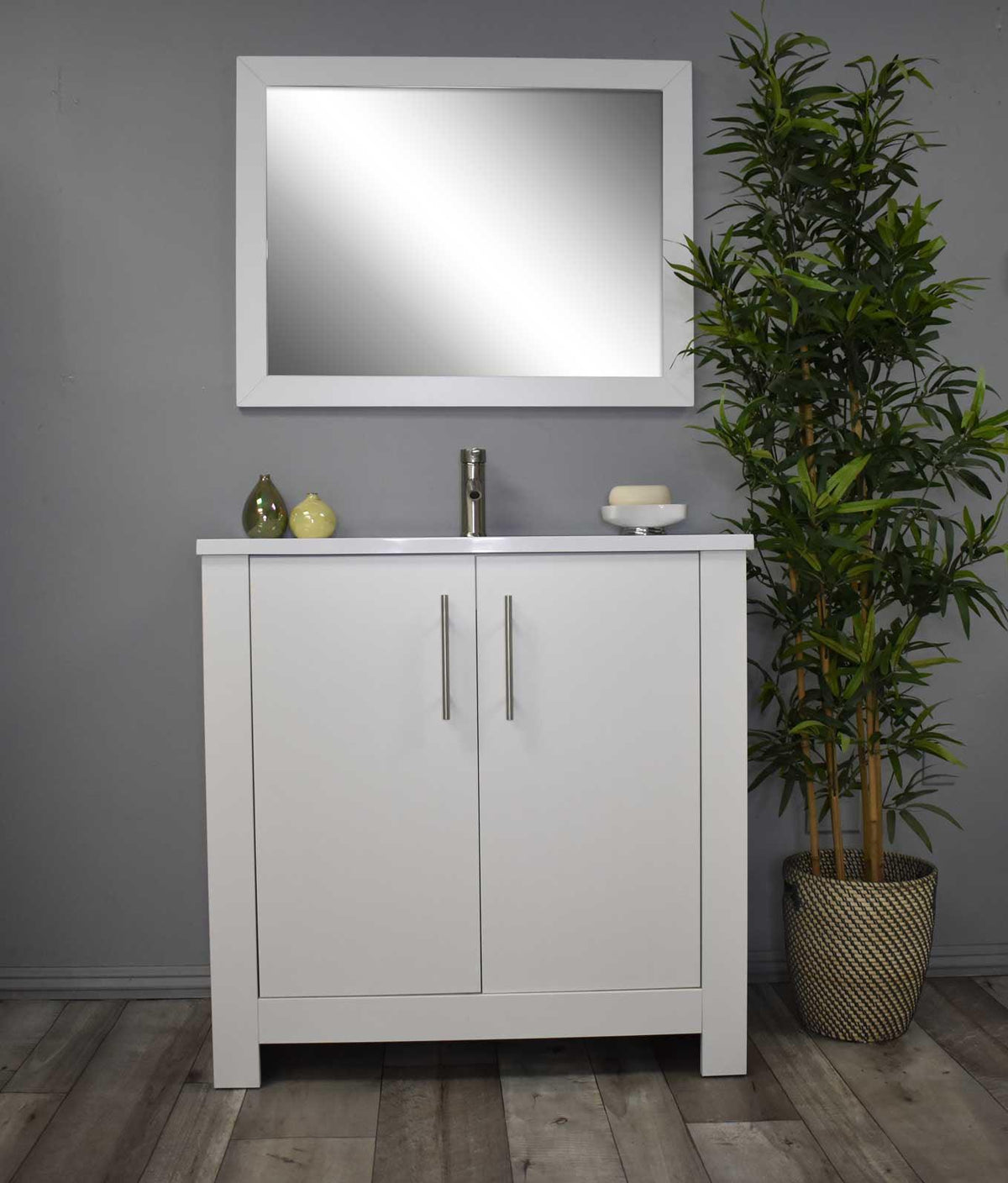 Austin 36" vanity glossy white MTD-4236GW-14Front-Staged1