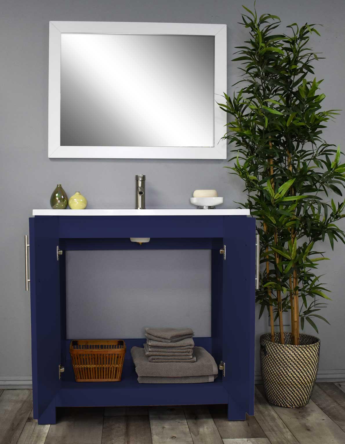 Austin 36" vanity MTD-4236NV-14Front-Open-Staged_Navy