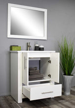 Load image into Gallery viewer, Boston 24&quot; Vanity  Glossy White MTD-4324GW-14Angle-Open-Staged