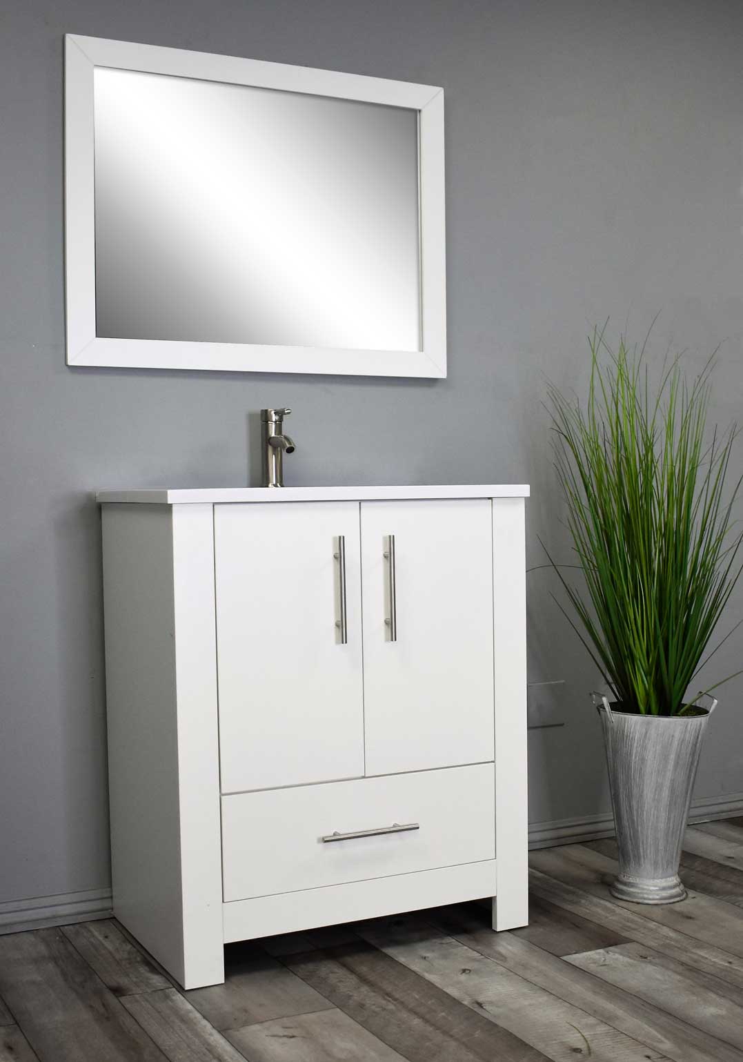 Boston 24" Vanity  Glossy White MTD-4324GW-14Angle