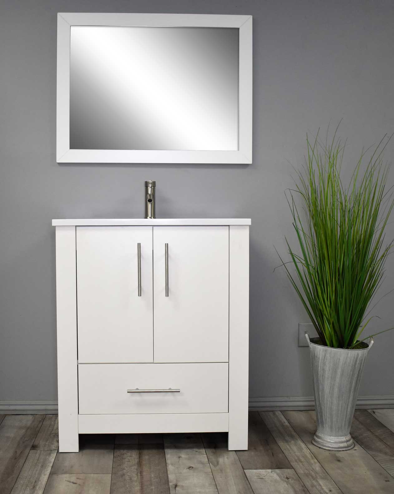 Boston 24" Vanity  Glossy White MTD-4324GW-14Front