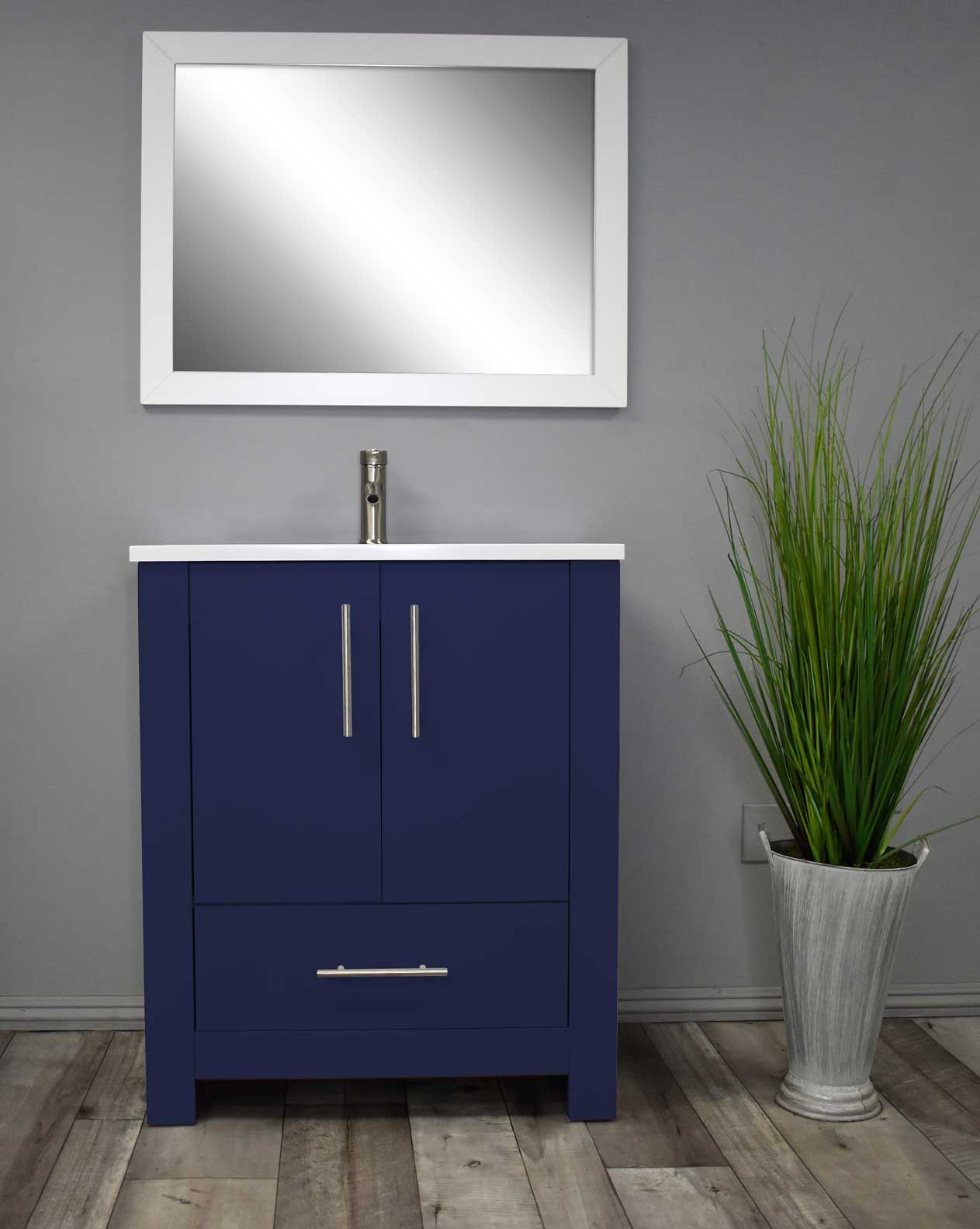 Boston 24" Vanity  MTD-4324NV-14Front_Navy