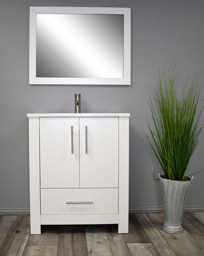 Boston 24" Vanity  White MTD-4324W-14Front