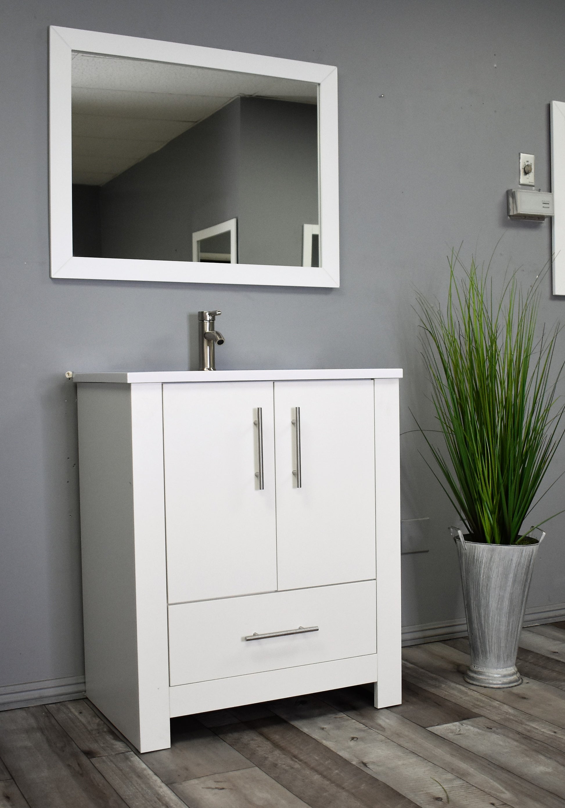 Boston 30" Vanity Glossy White MTD-4330GW-14Angle-nobackground