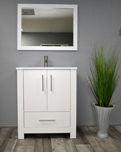 Boston 30" Vanity Glossy White MTD-4330GW-14Front-nobackground