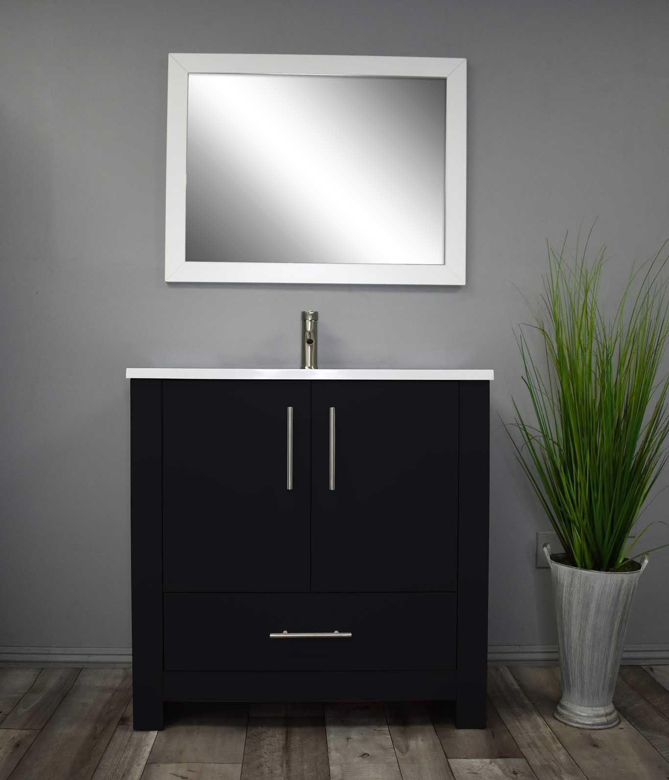 Boston 36" Vanity Black MTD-4336BK-14Front_Black