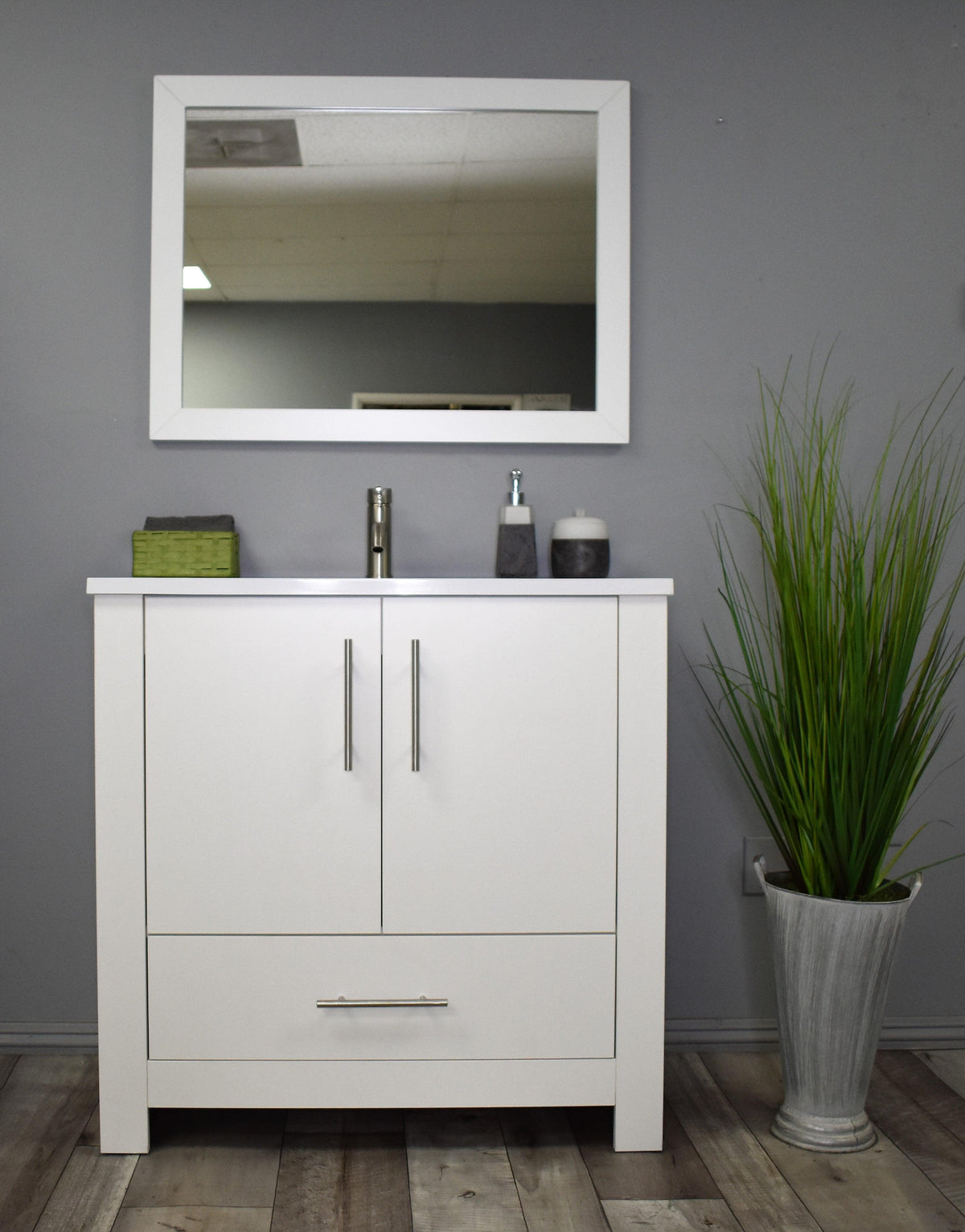 Boston 36" Vanity Glossy White MTD-4336GW-14FrontStaged