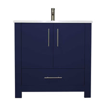 Load image into Gallery viewer, Boston 36&quot; Vanity Navy MTD-4336NV-0Front-Open---no-background_Navy